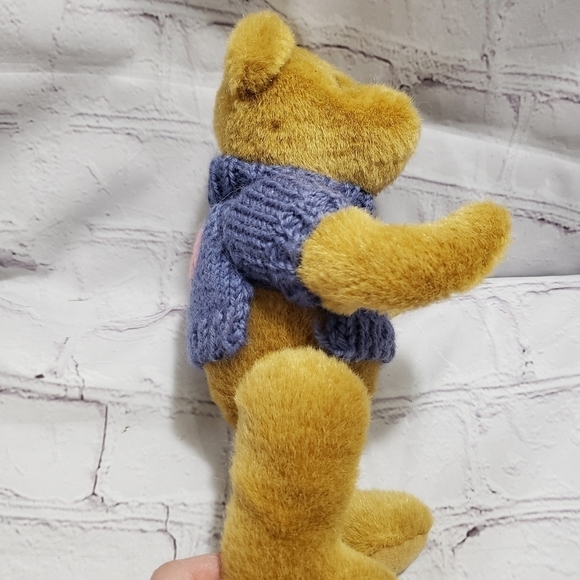 Boyd's Bears 9 Inch Brown Posable Bear With Love Sweater In Blue And Pink - Picture 5 of 8